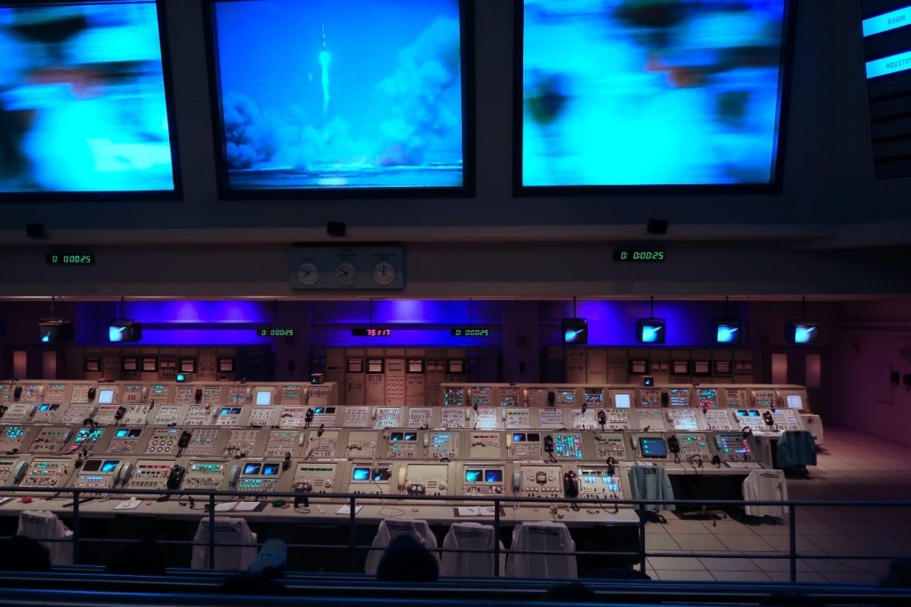 Rocket launch control room